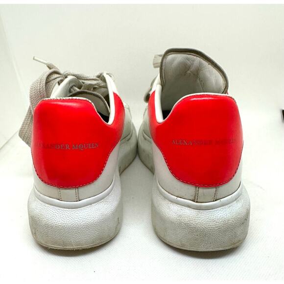 ALEXANDER MCQUEEN Oversized Chunky Platform Sneakers White Red-Orange - Sz 5 1/2 - Picture 4 of 8